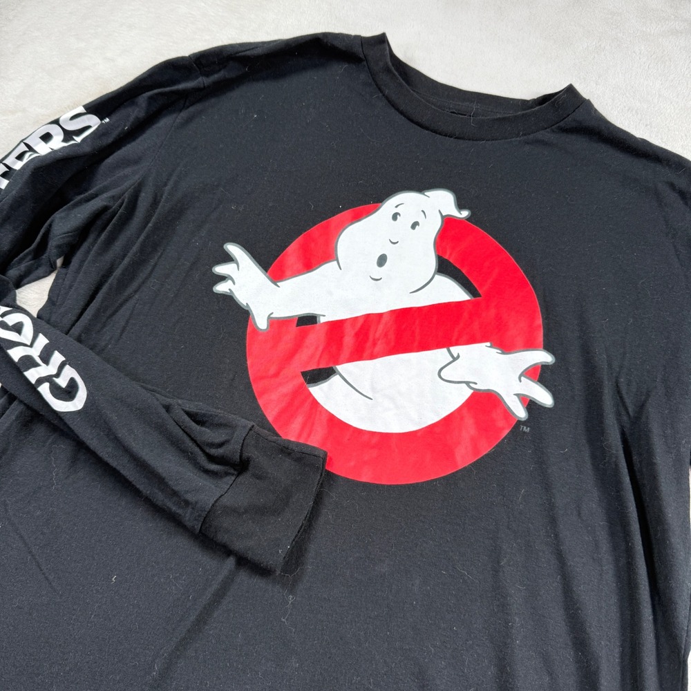 Chemistry Ghostbusters Long Sleeve Graphic T-Shirt Black Mens Large Logo Print